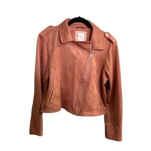 Lauren Conrad || NWT || Mauve Petite Web Moto Jacket